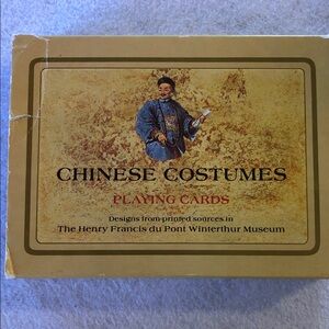 Chinese Costumes Playing Cards 2 Decks Printed in Spain
Winterthur Museum Art